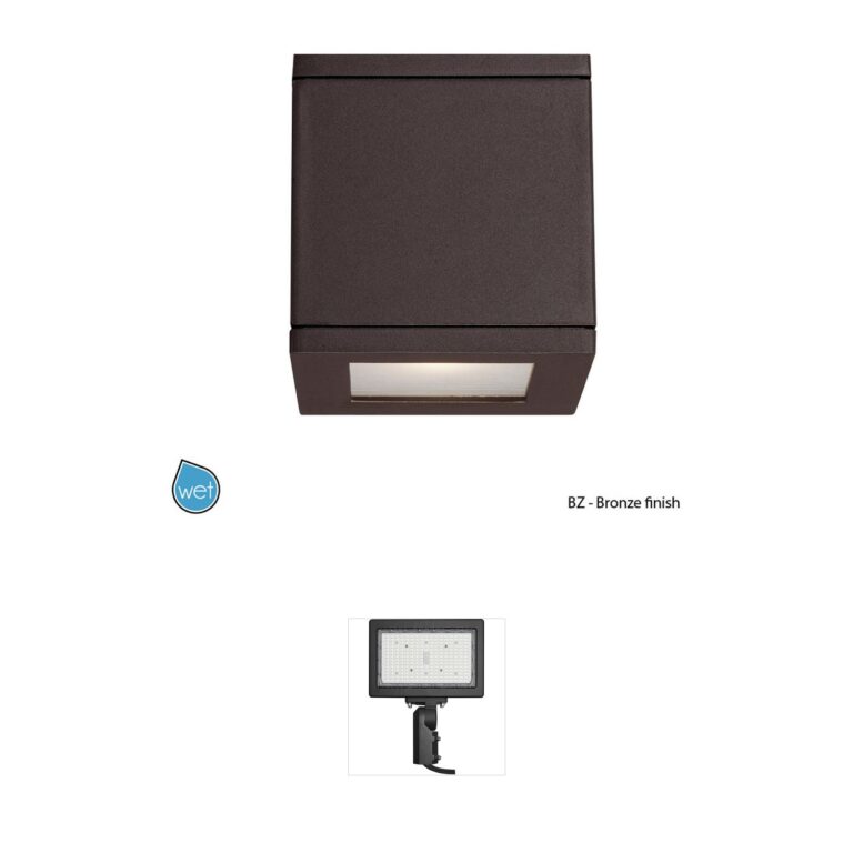 WAC Lighting Rubix Bronze Die-Cast Aluminum Outdoor Up and Down Wall Light