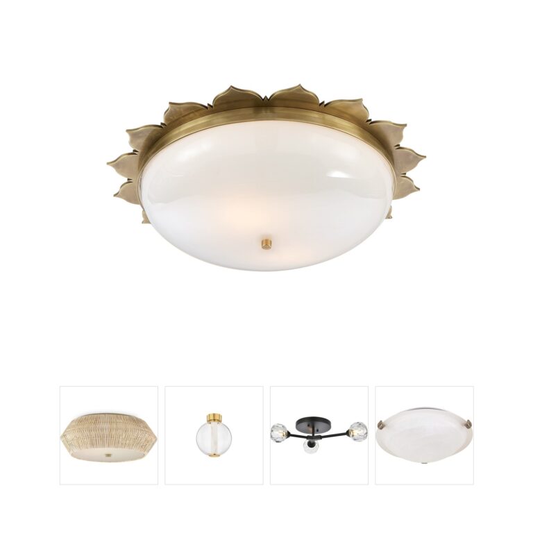 Visual Comfort Alexa Hampton Rachel Natural Brass Flush Mount
