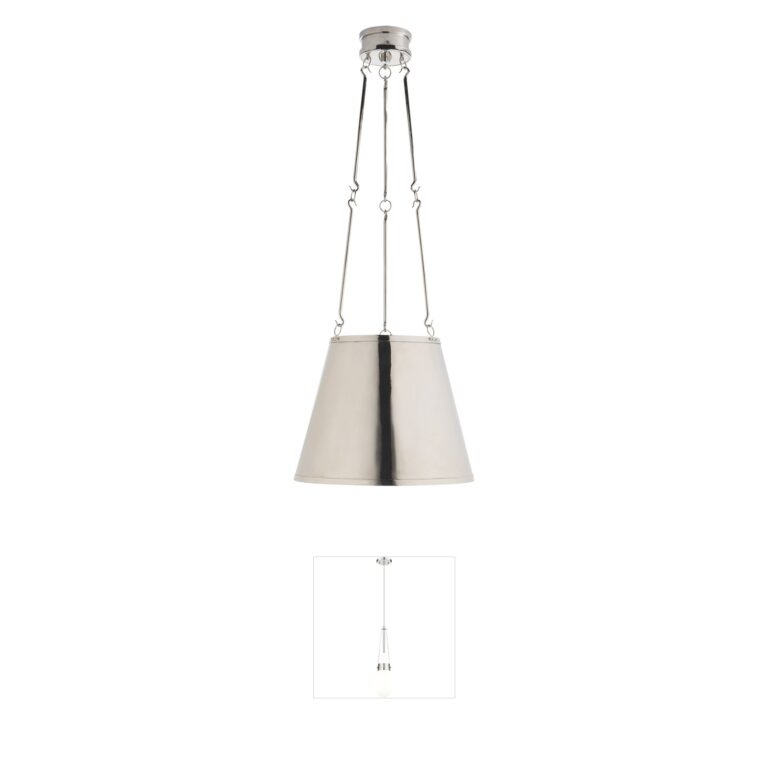Visual Comfort Alexa Hampton Lily Polished Nickel Pendant