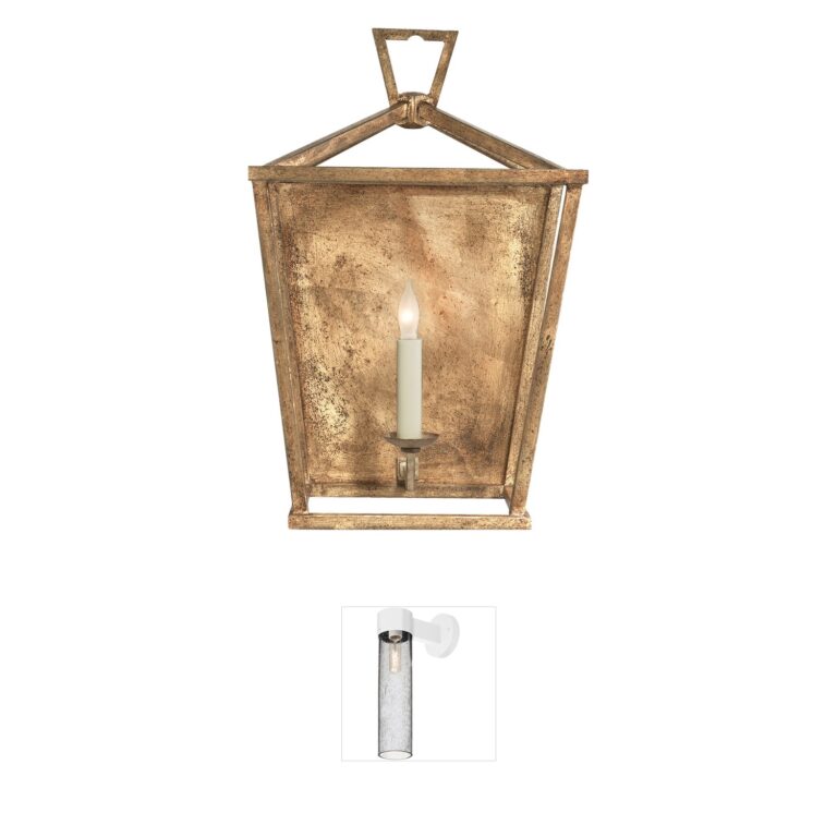 Visual Comfort Signature Collection Chapman & Myers Darlana Gilded Iron Outdoor Wall Lantern