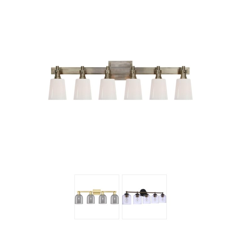 Visual Comfort Signature Collection Thomas O'Brien Bryant2 Antique Nickel Bath Sconce