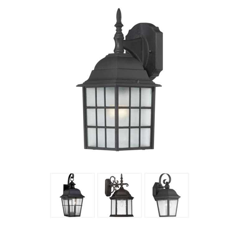 Nuvo Lighting Adams Textured Black Aluminum Outdoor Wall Light