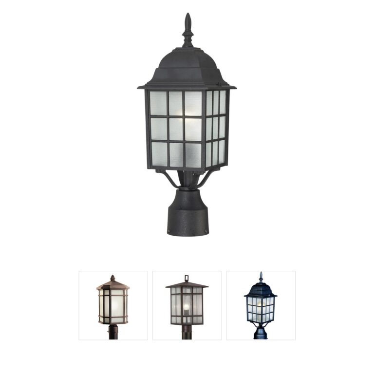 Nuvo Lighting Adams Aluminum Frosted Glass Outdoor Post Light