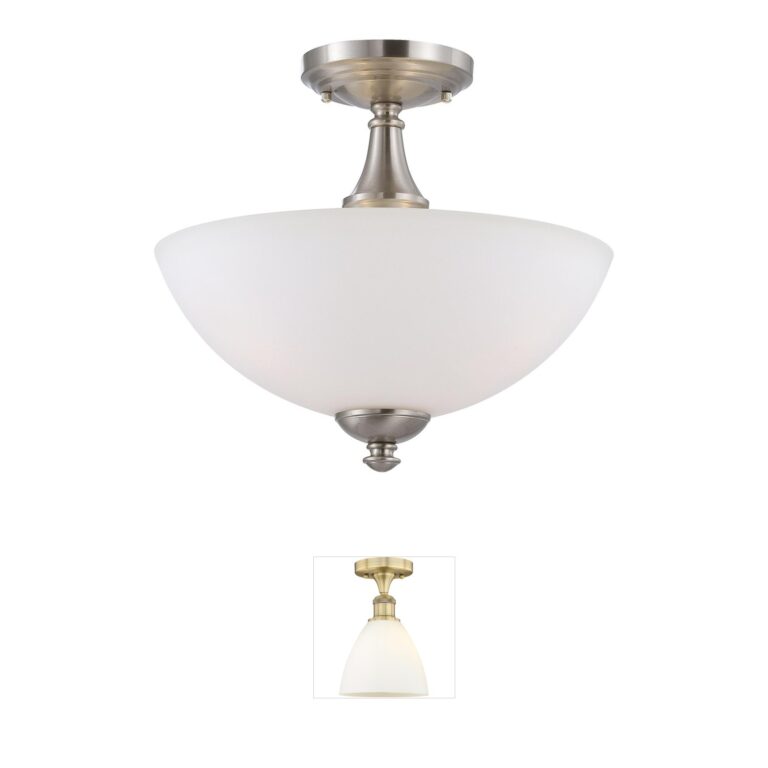 Nuvo Lighting Patton Collection Frosted Glass Semi-Flush Mount