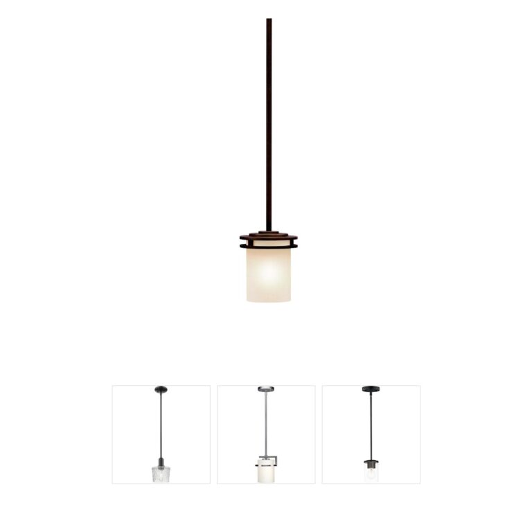 Kichler Hendrik Olde Bronze Mini Pendant with Light Umber Glass