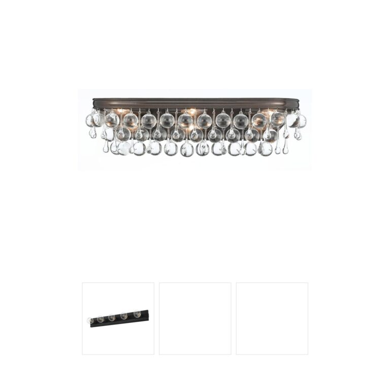 Crystorama Calypso Crystal Teardrop 6-Light Bath Vanity Light
