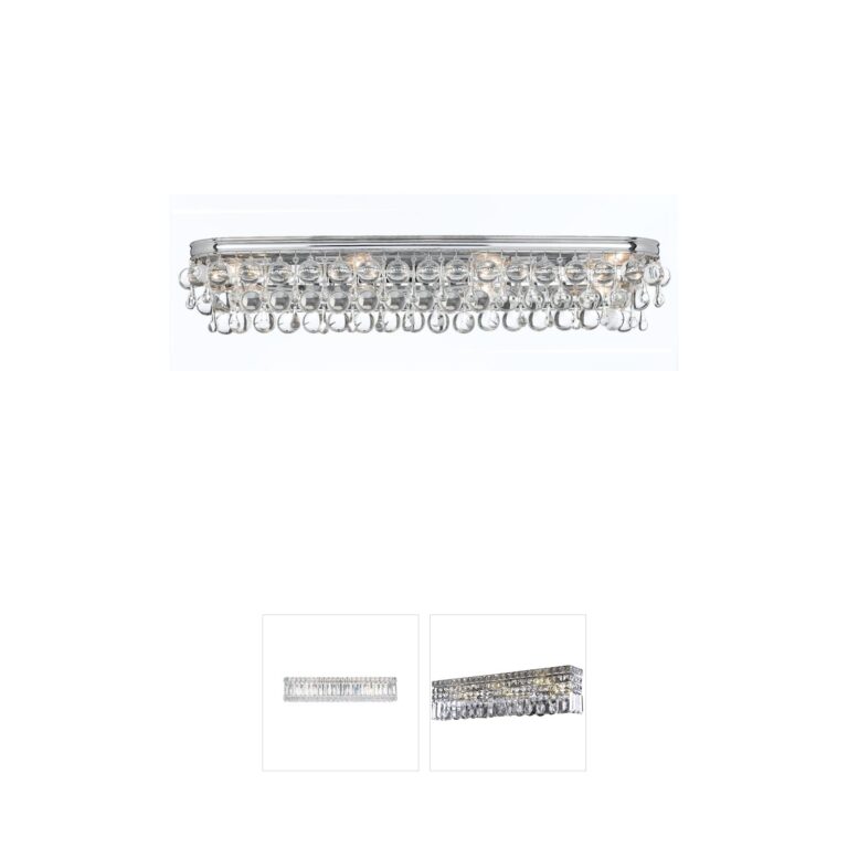 Crystorama Calypso Polished Chrome & Crystal Vanity Light