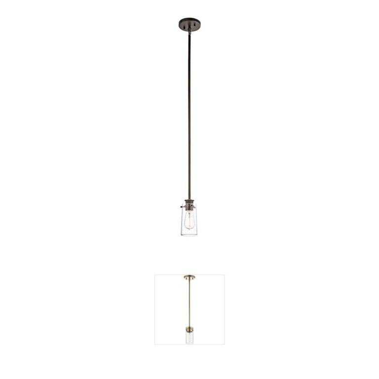 Kichler Braelyn Olde Bronze Mini Pendant with Seeded Glass