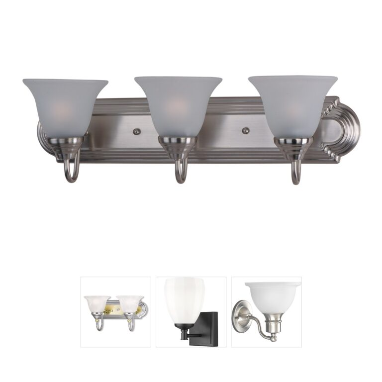 Maxim Lighting Essentials - 801x 3-Light Satin Nickel Bath Vanity