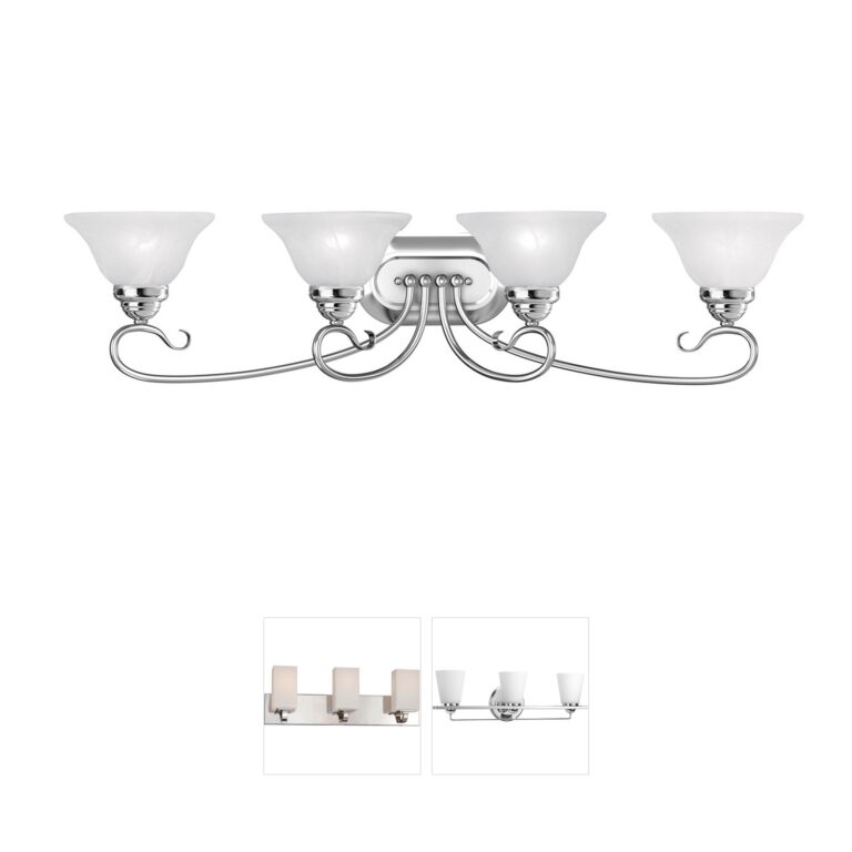 Livex Lighting Coronado Collection Polished Chrome & Steel Vanity Light