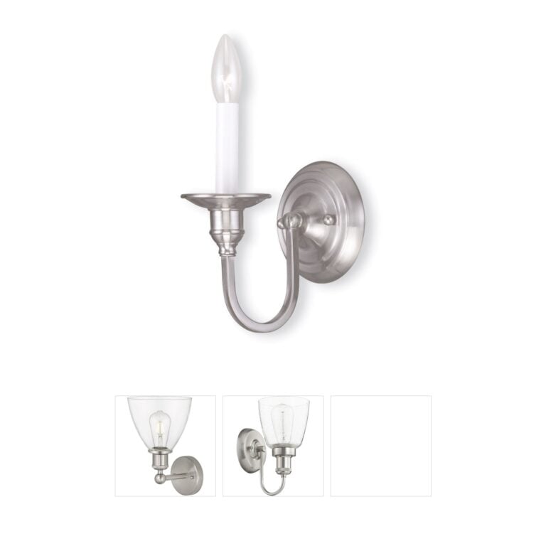 Livex Lighting Cranford Brushed Nickel Steel Wall Sconce