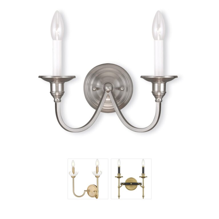Livex Lighting Cranford Brushed Nickel Steel Wall Sconce