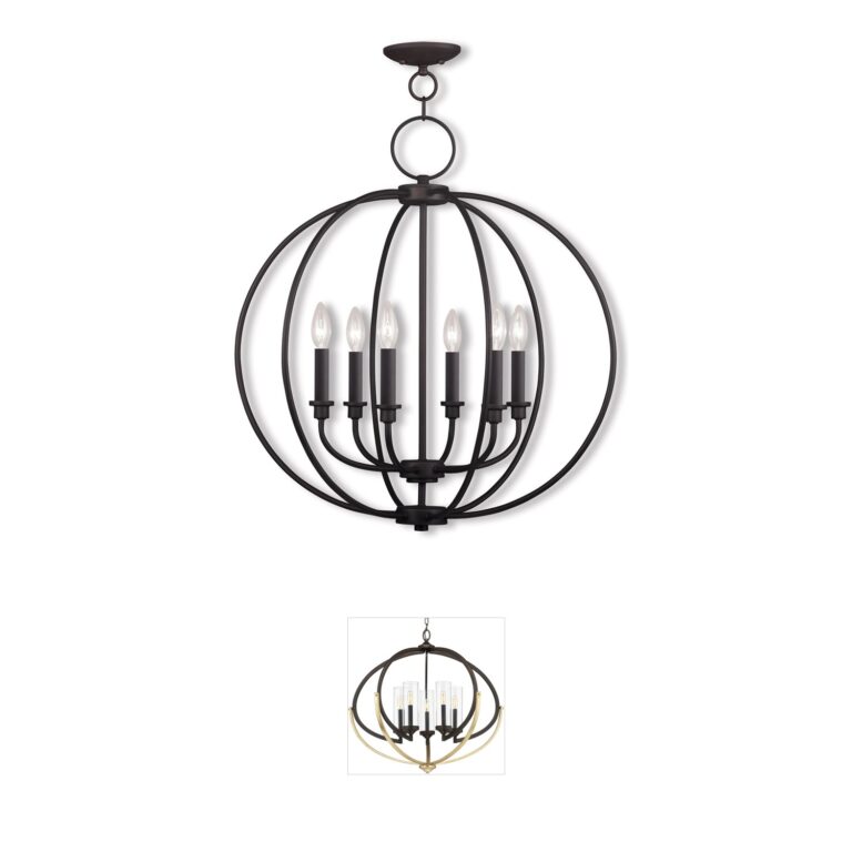 Livex Lighting Milania Bronze Steel Chandelier