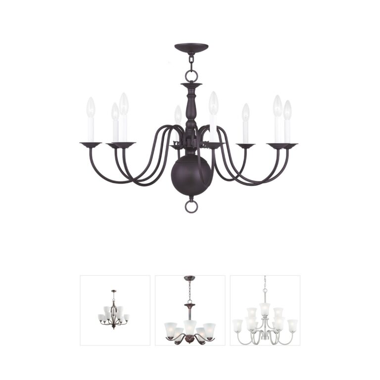 Livex Lighting Williamsburgh 8-Light Bronze Chandelier