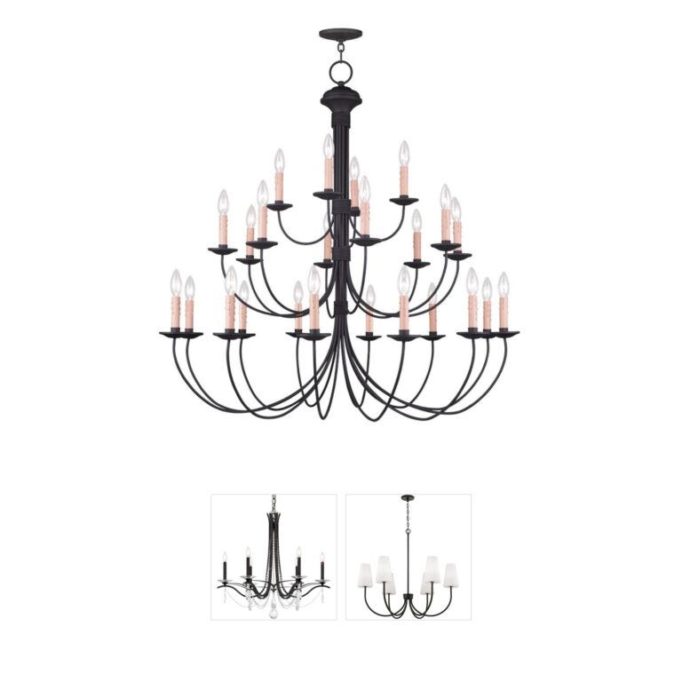 Livex Lighting Heritage Collection 36-Light Steel Chandelier