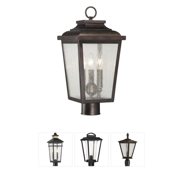 Minka-Lavery Irvington Manor Chelesa Bronze 3-Light Post Mount