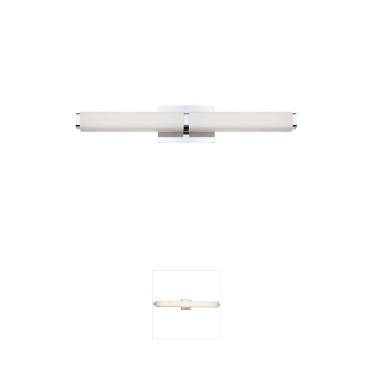 Modern Forms Vogue 27" Chrome Vanity Light with Opal Glass