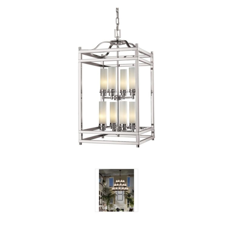 Z-Lite Altadore Brushed Nickel 8-Light Chandelier with Opal Glass
