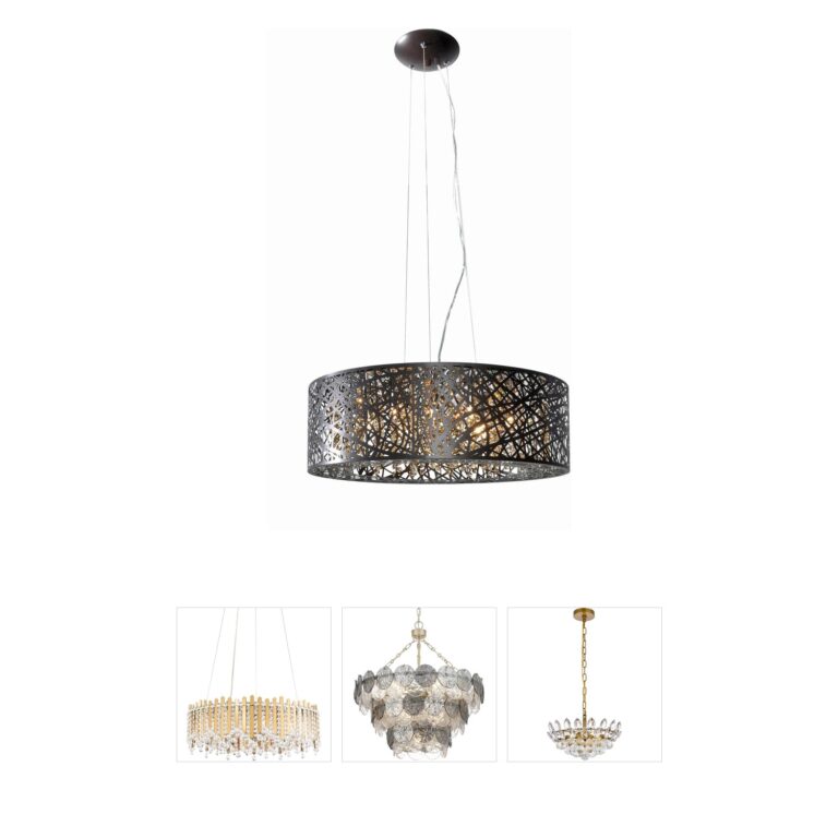 ET2 Inca Bronze & Crystal Multi-Light Pendant