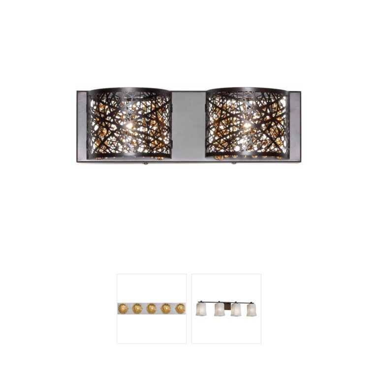 ET2 Inca Bronze & Cognac Crystal Vanity Light