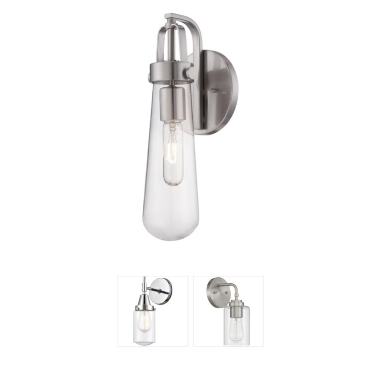 Nuvo Lighting Beaker Collection Brushed Nickel Wall Sconce