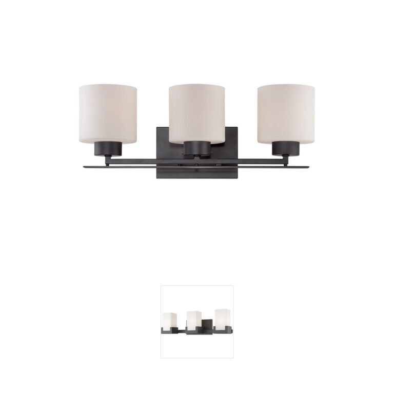 Nuvo Lighting Parallel Aged Bronze 3-Light Vanity