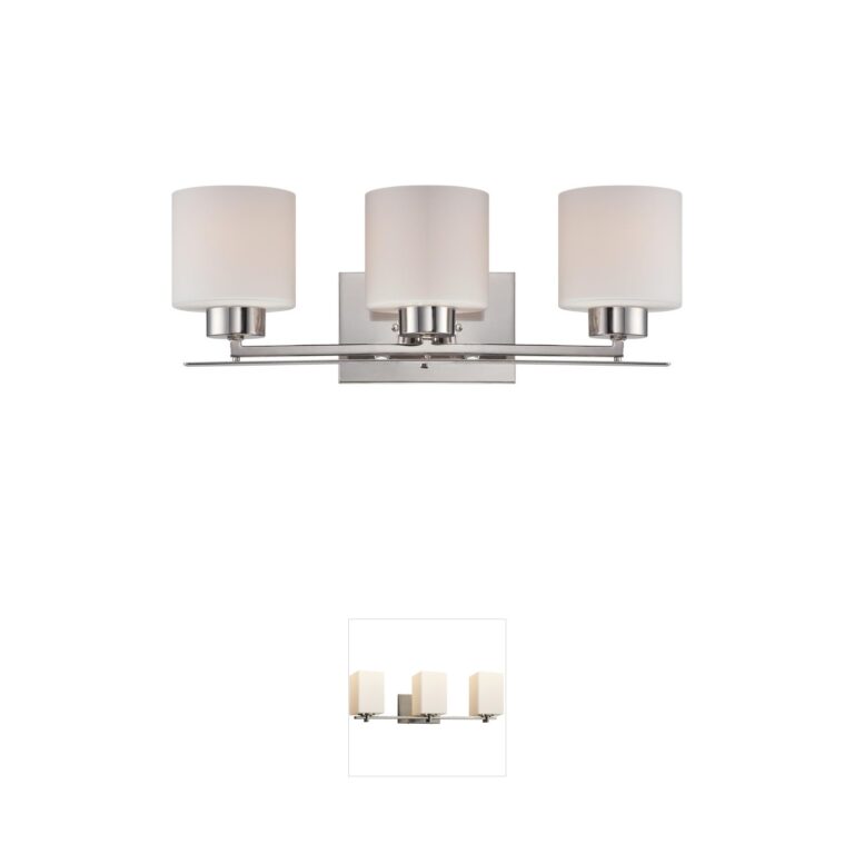 Nuvo Lighting Parallel Collection Polished Nickel Vanity Light