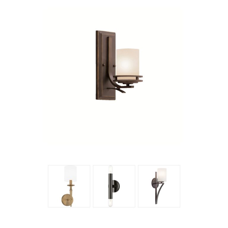 Kichler Hendrik Olde Bronze Wall Sconce with Light Umber Glass