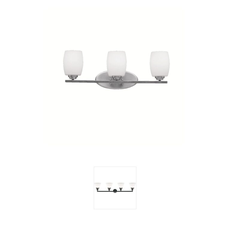 Kichler Eileen Collection 3-Light Brushed Nickel Vanity Light