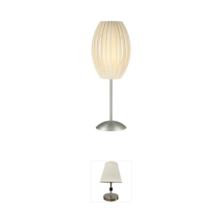 Lite Source Egg Satin Steel Contemporary Table Lamp