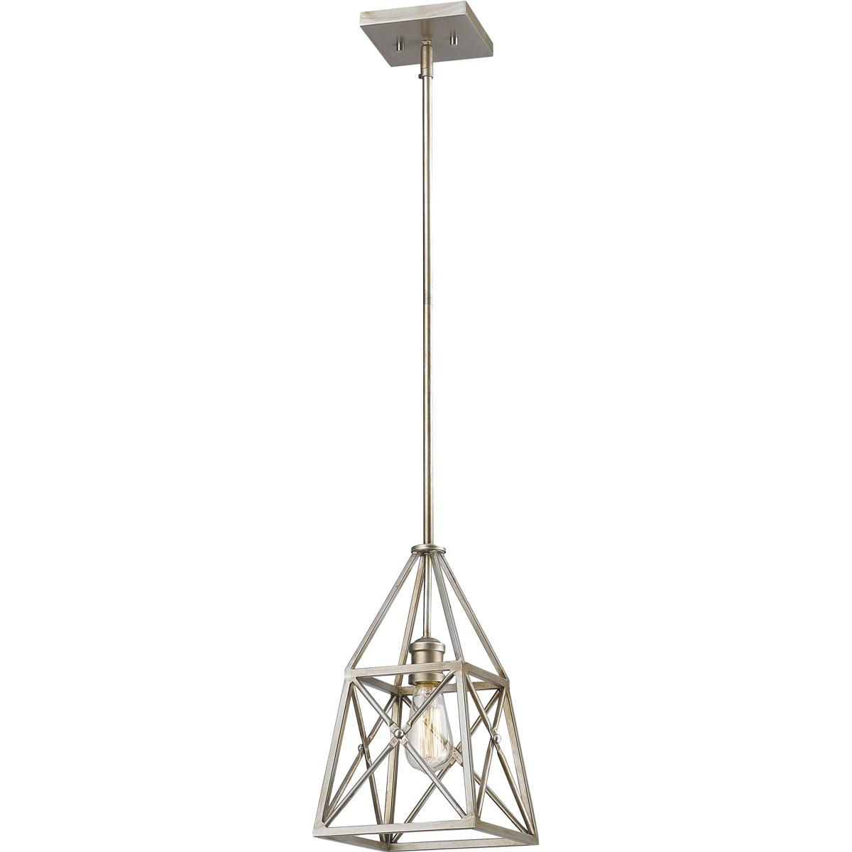 Z-Lite Trestle Pendant in Antique Silver: Modern Urban Lighting