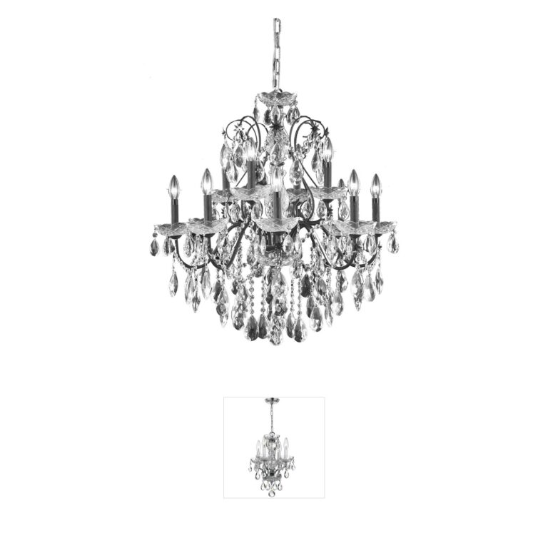 Elegant Lighting St. Francis 12-Light Royal Cut Crystal Dining Chandelier