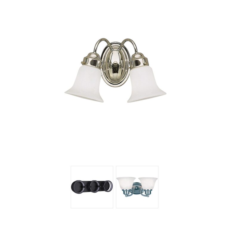Kichler Independence 2-Light Chrome Vanity with Cased Opal Glass