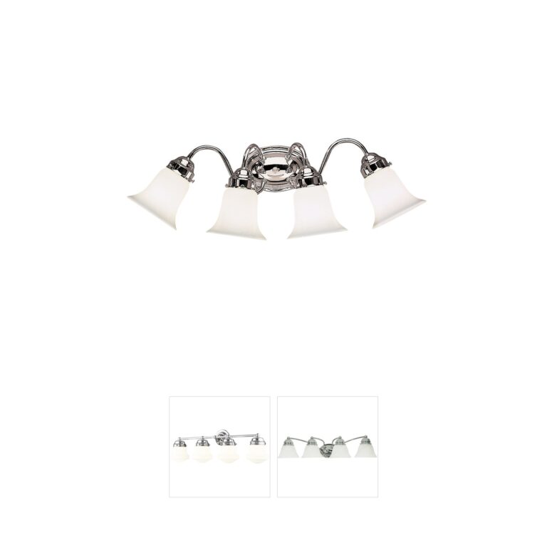 Kichler Independence 25.5 Inch 4-Light Chrome Vanity with Cased Opal Glass