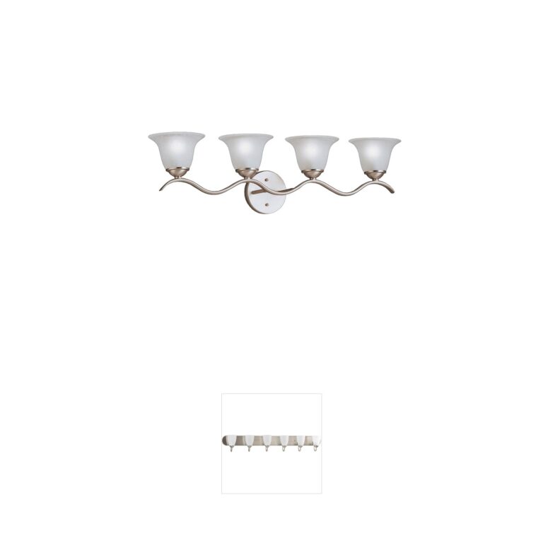 Kichler Dover Brushed Nickel Steel 4-Light Vanity Light