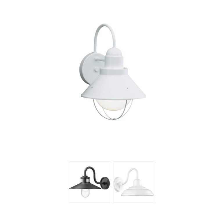 Kichler Seaside White Aluminum Outdoor Wall Light