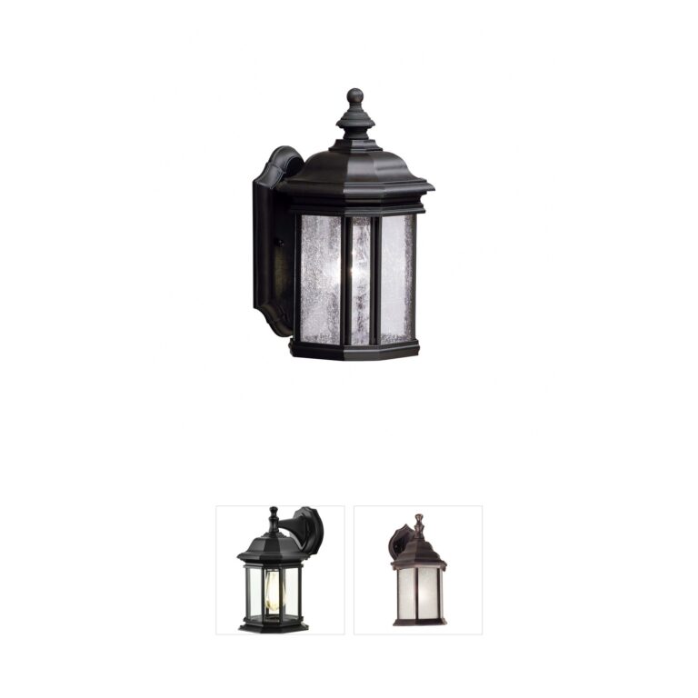 Kichler Kirkwood Black Cast Aluminum Outdoor Wall Light