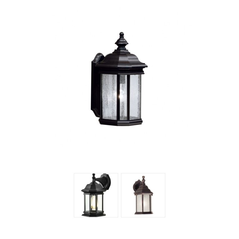 Kichler Kirkwood Black Cast Aluminum Outdoor Wall Light