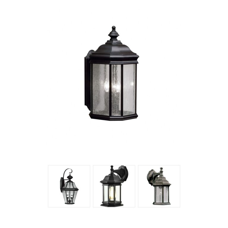 Kichler Kirkwood Black Cast Aluminum Outdoor Wall Light