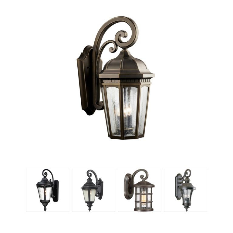 Kichler Courtyard Rubbed Bronze Outdoor Wall Light
