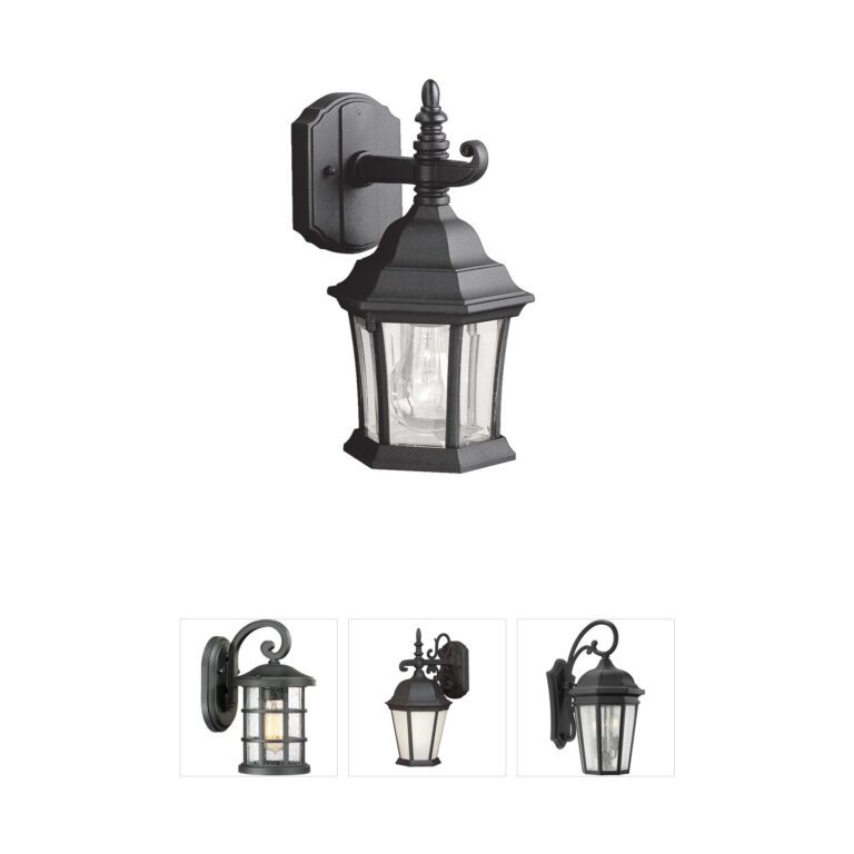 Kichler Townhouse Black Cast Aluminum Outdoor Wall Light