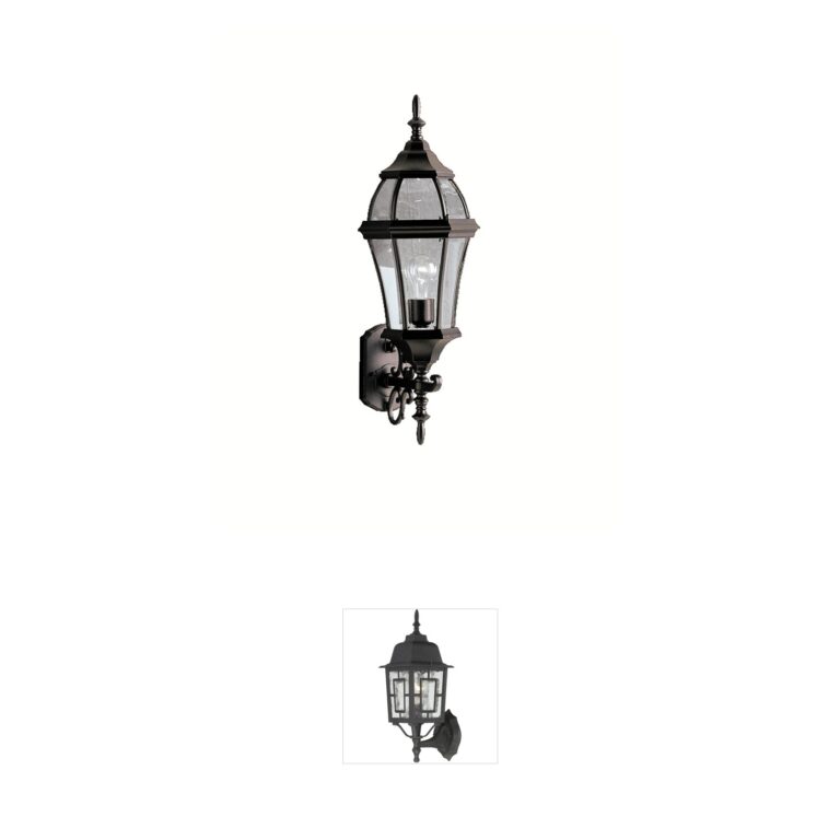 Kichler Townhouse Collection Black Cast Aluminum Outdoor Wall Light