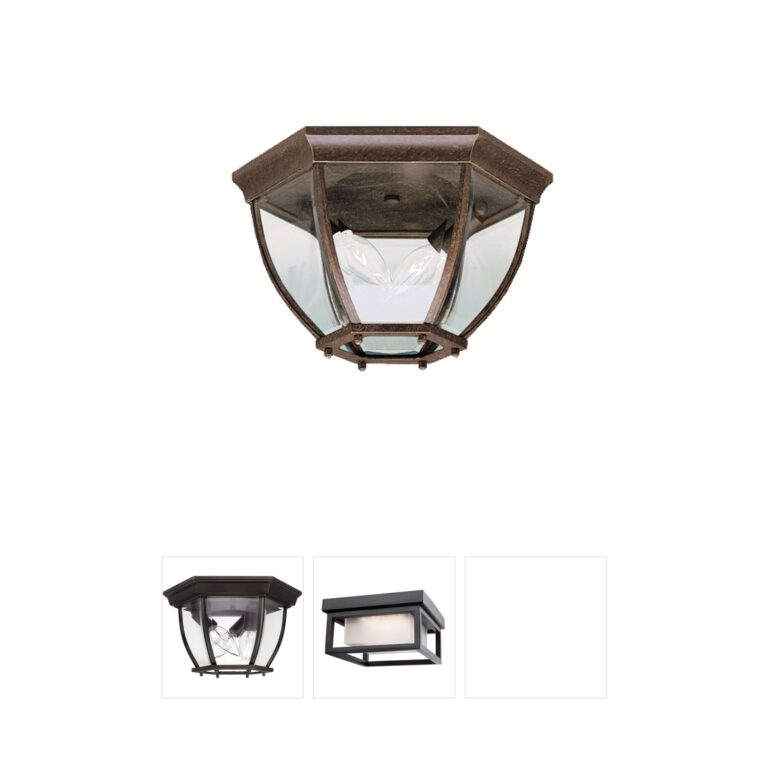 Kichler Independence Collection Tannery Bronze Outdoor Ceiling Light