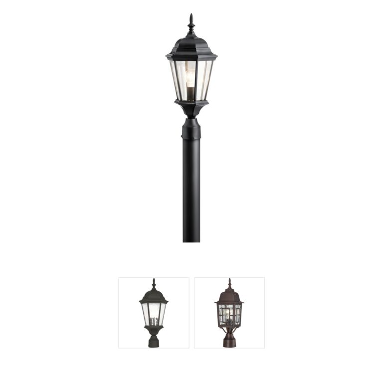 Kichler Madison Black Aluminum Outdoor Post Lantern