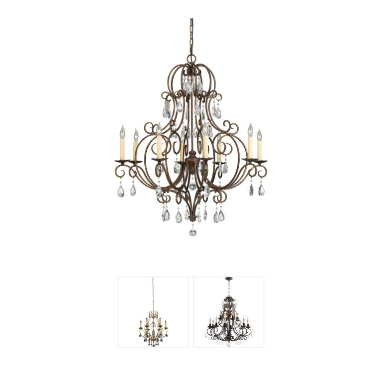 Generation Lighting Chateau 8-Light Mocha Bronze Crystal Chandelier