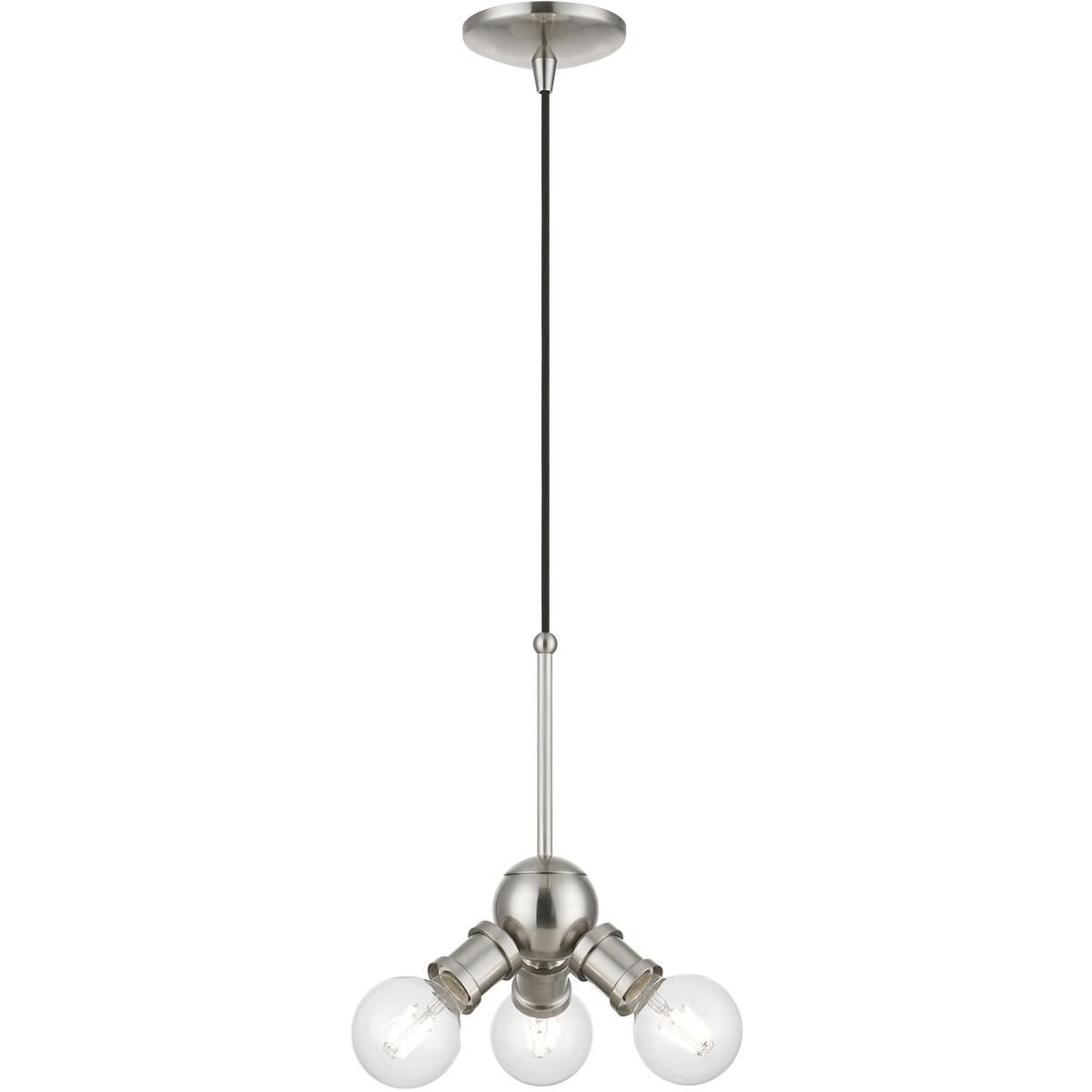 Livex Lighting Lansdale 3-Light Brushed Nickel Pendant