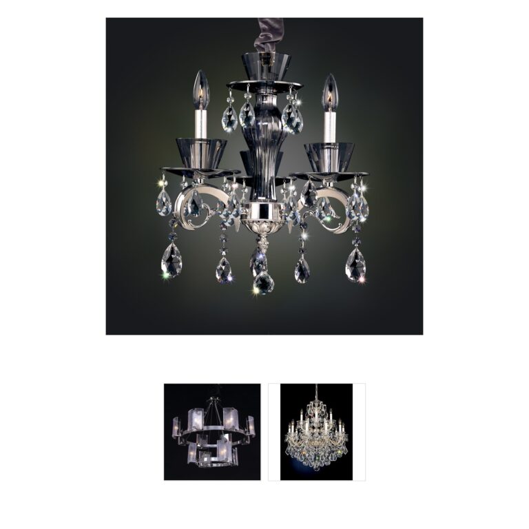 Allegri Locatelli Two Tone Silver Crystal Chandelier
