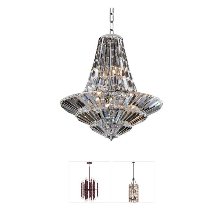 Allegri Auletta 30" Chrome and Firenze Clear Crystal 12-Light Chandelier