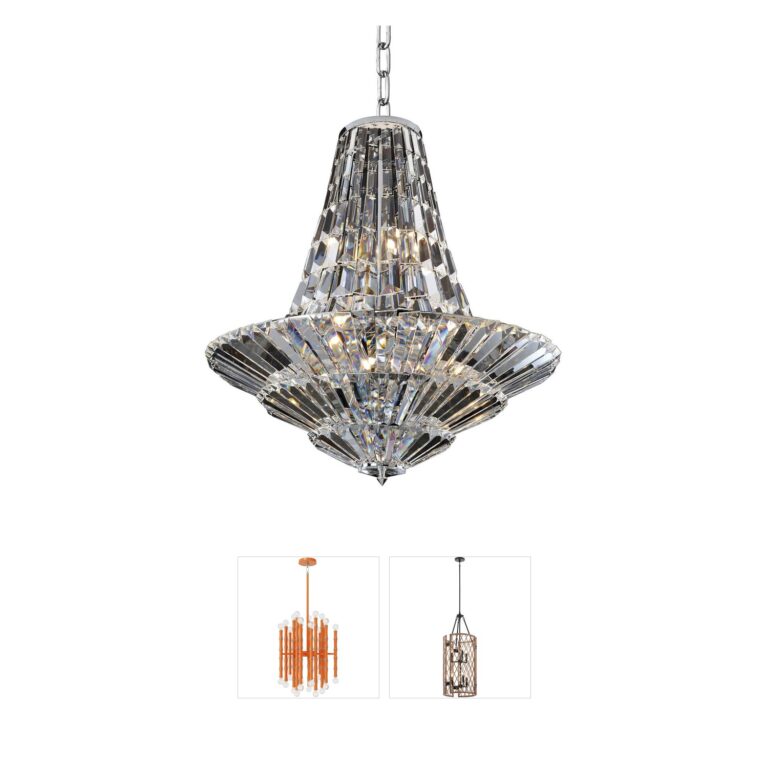 Allegri Auletta Polished Chrome & Firenze Crystal Chandelier