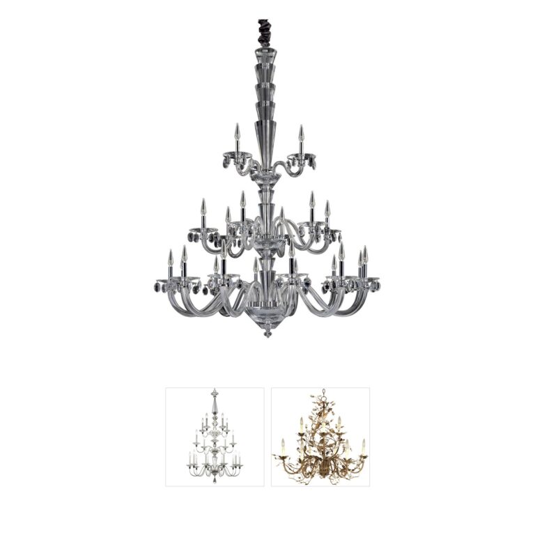 Allegri Fanshawe 21-Light Chrome Chandelier with Firenze Clear Crystals